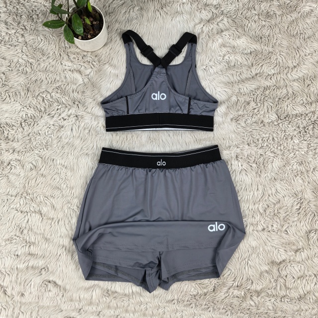 Fashion Embroidery Sport Shorts Skirt Set