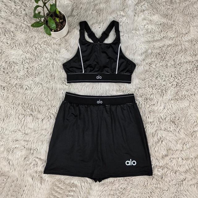 Fashion Embroidery Sport Shorts Skirt Set