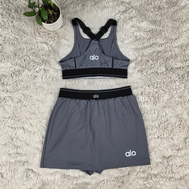 Fashion Embroidery Sport Shorts Skirt Set