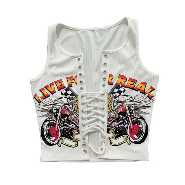 Hollow Out Tie-Front Tank Top
