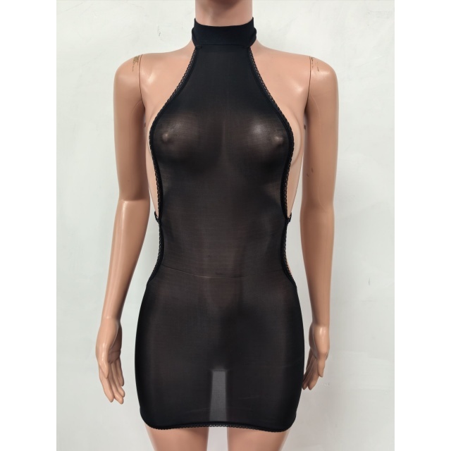 See Through Low Rise Bodycon Dress