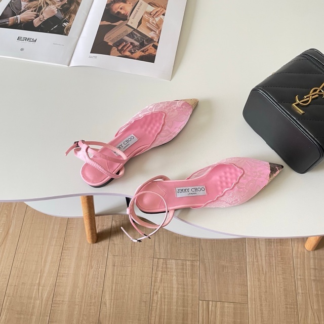 Sexy Pointed Toe Lace Flat Sandals