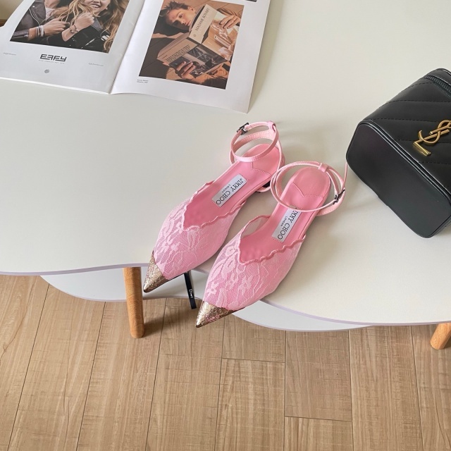 Sexy Pointed Toe Lace Flat Sandals