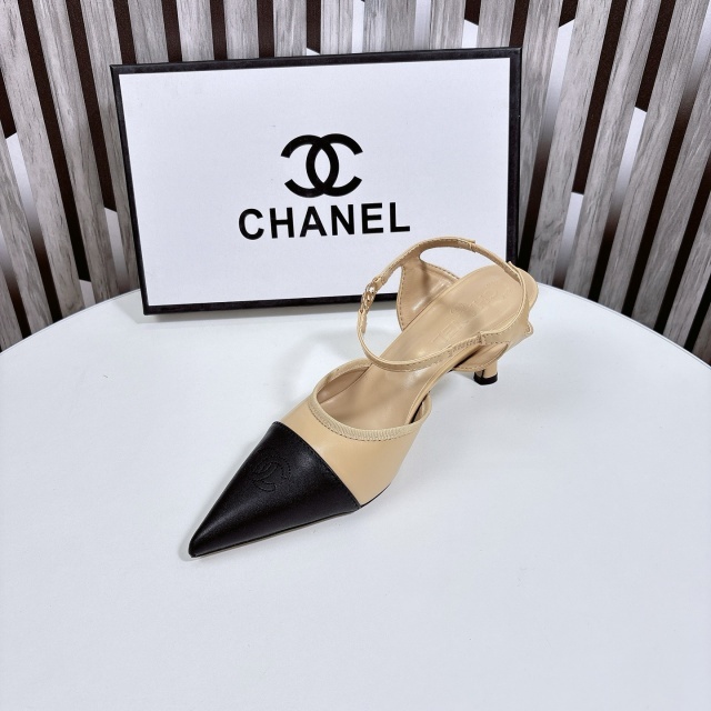 Ankle Strap Leather High Heeled Sandals