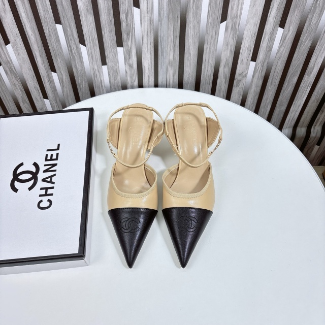 Ankle Strap Leather High Heeled Sandals