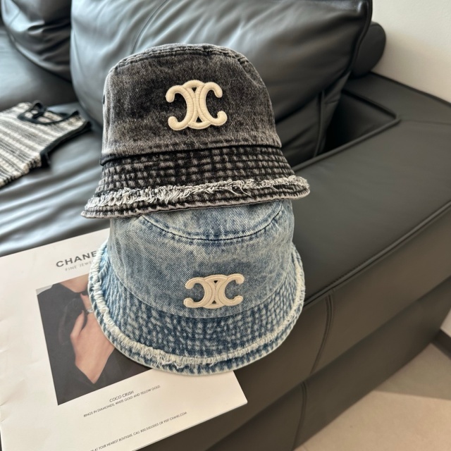 Denim Tassel Unisex Bucket Hats