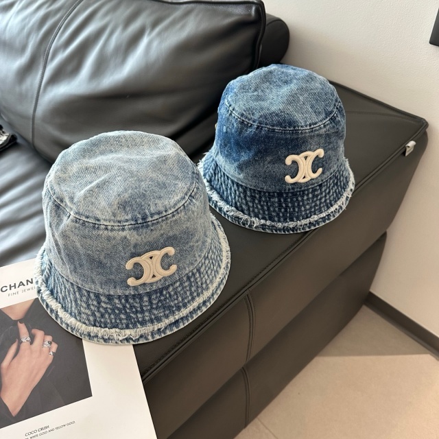 Denim Tassel Unisex Bucket Hats