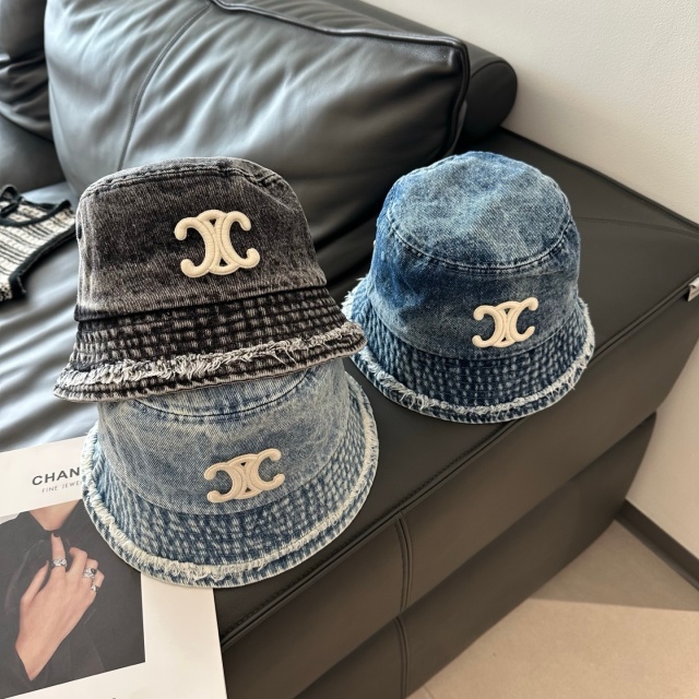 Denim Tassel Unisex Bucket Hats