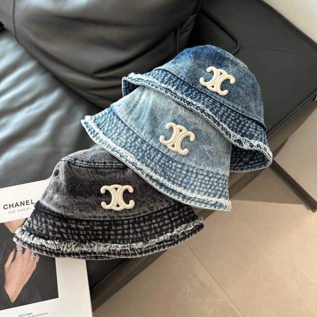 Denim Tassel Unisex Bucket Hats