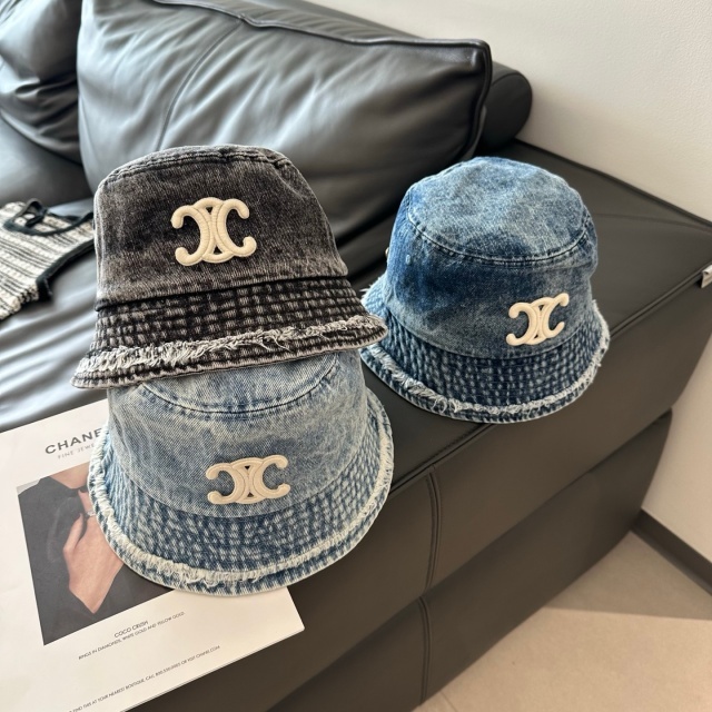 Denim Tassel Unisex Bucket Hats