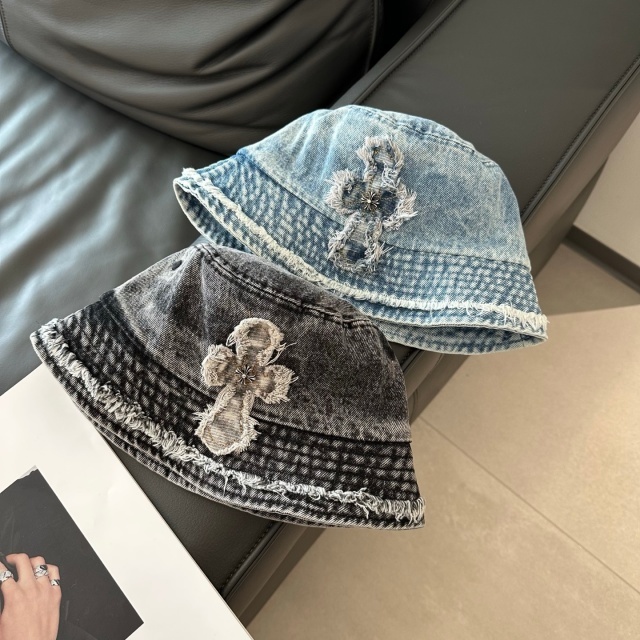 Fashion Denim Tassel Bucket Hats