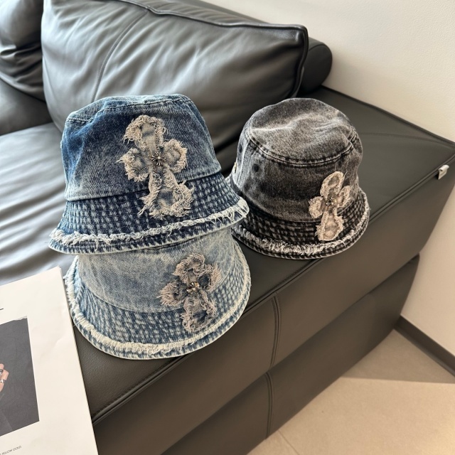 Fashion Denim Tassel Bucket Hats