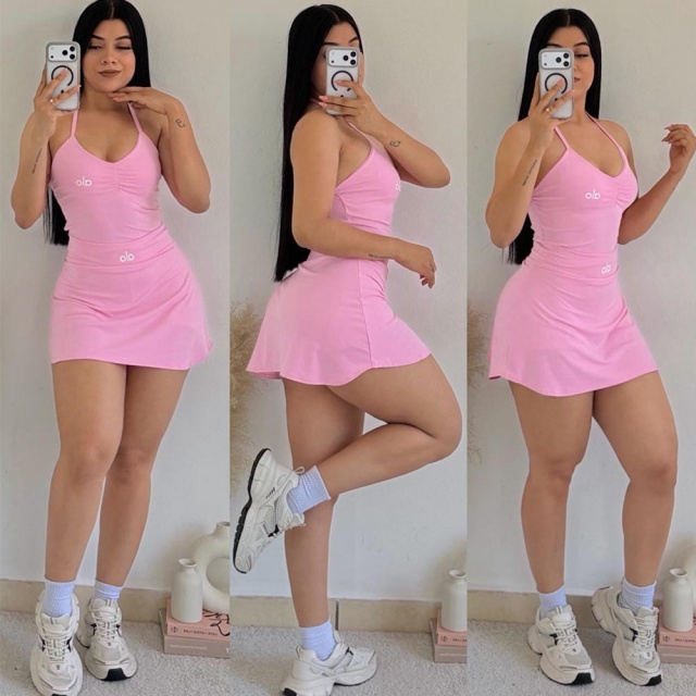 Fashion Embroidery Sport Cami Top Skirt Set