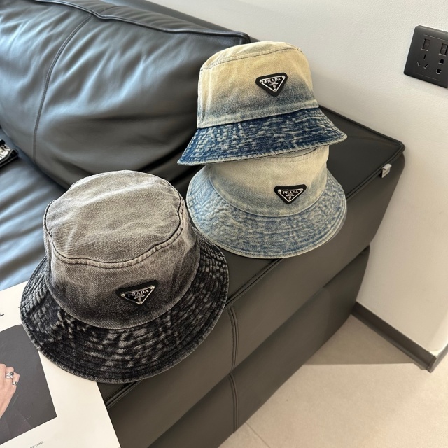 Fashion Logo Denim Chic Bucket Hats