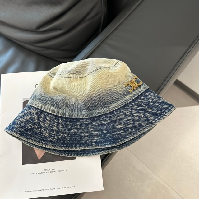 Metal Logo Denim Unisex Bucket Hats