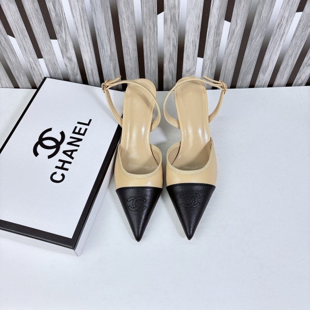 Sexy Color Block Leather High Heeled Sandals