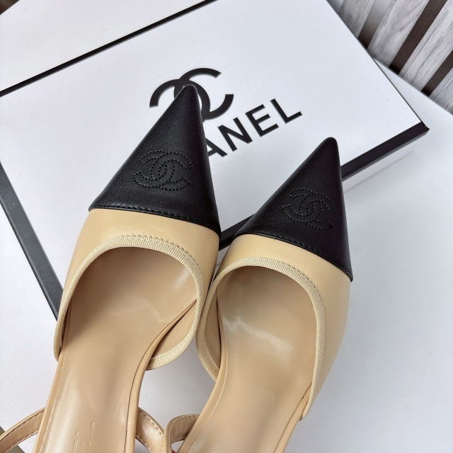 Sexy Color Block Leather High Heeled Sandals