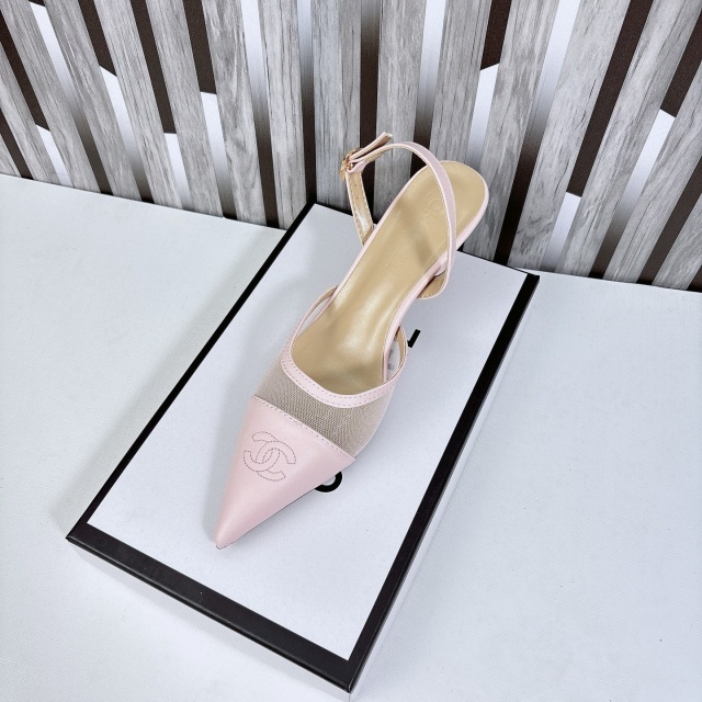 Sexy Pointed Toe Mesh High Heeled Sandals