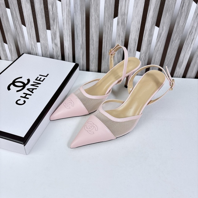 Sexy Pointed Toe Mesh High Heeled Sandals