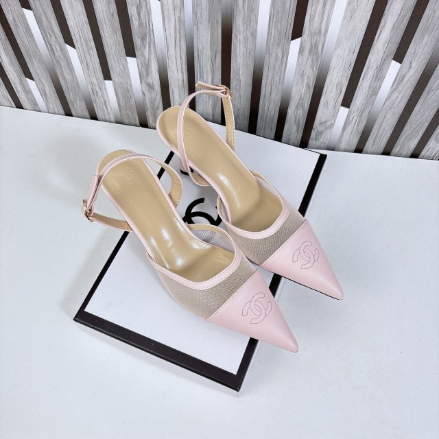 Sexy Pointed Toe Mesh High Heeled Sandals