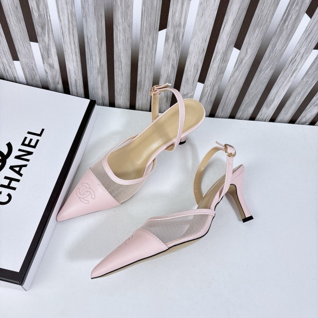 Sexy Pointed Toe Mesh High Heeled Sandals
