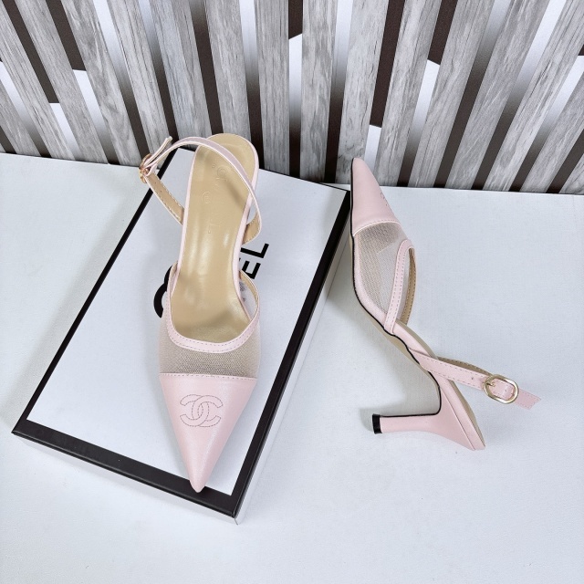 Sexy Pointed Toe Mesh High Heeled Sandals