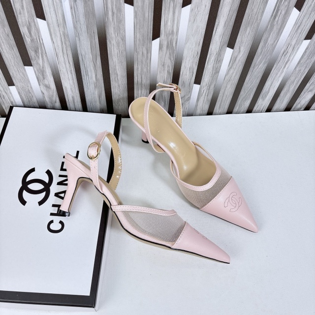 Sexy Pointed Toe Mesh High Heeled Sandals