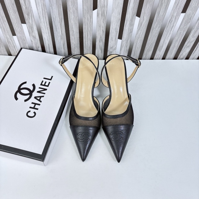 Sexy Pointed Toe Mesh High Heeled Sandals