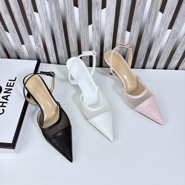 Sexy Pointed Toe Mesh High Heeled Sandals