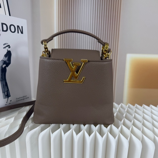 Metal Logo Leather Fashion Crossbody Bucket Bags