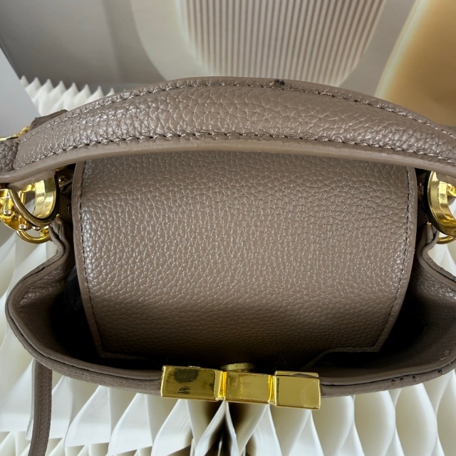 Metal Logo Leather Fashion Crossbody Bucket Bags
