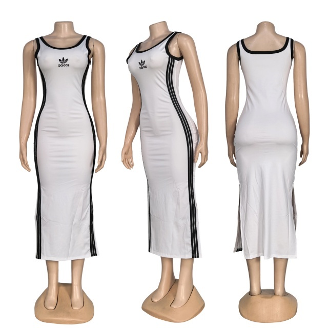 Fashion Embroidery Casual Slit Maxi Dress