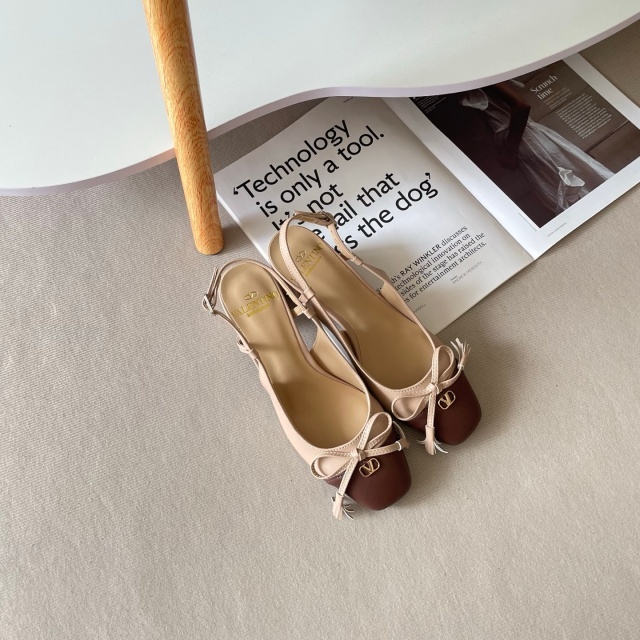 Women Elegant Bowknot Chunky Sandals