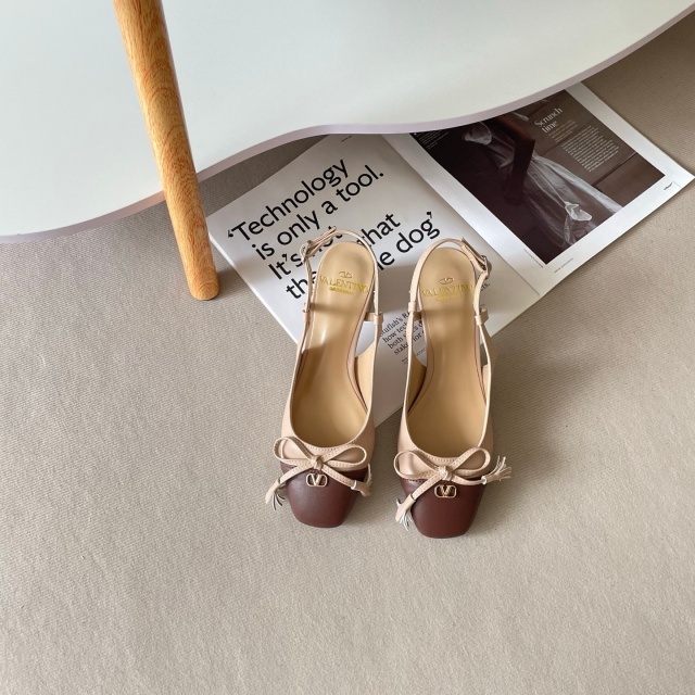 Women Elegant Bowknot Chunky Sandals