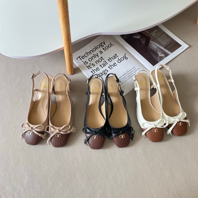 Women Elegant Bowknot Chunky Sandals