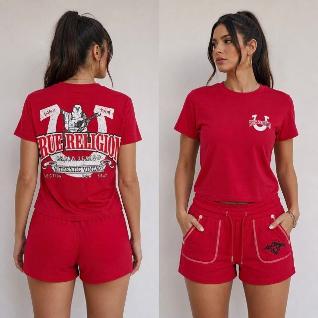 Casual Style Printed Top Slim Fit Short Set
