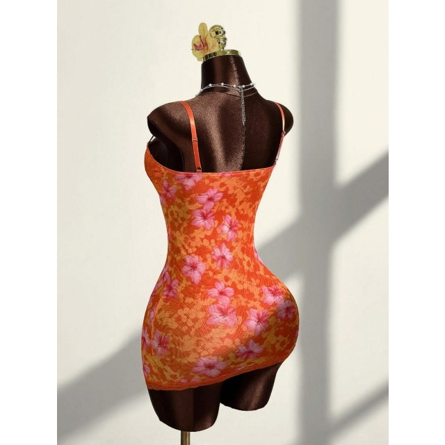 Lace-Trimmed Cami Dress