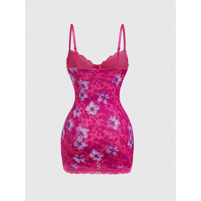 Lace-Trimmed Cami Dress