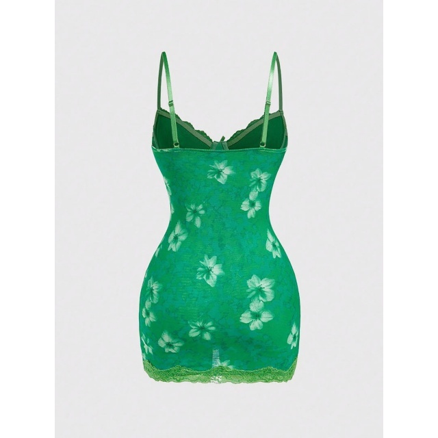 Lace-Trimmed Cami Dress