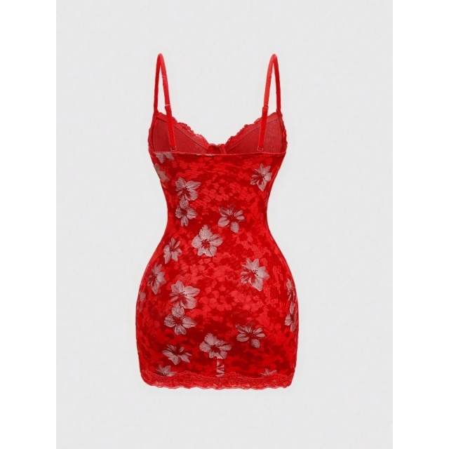 Lace-Trimmed Cami Dress