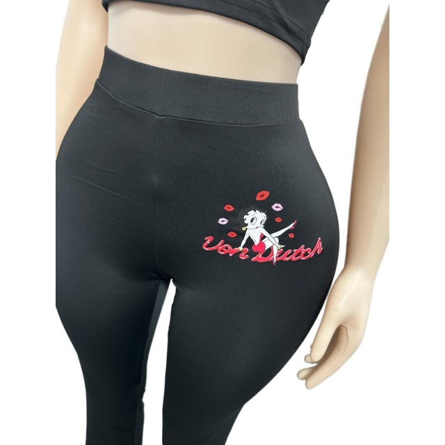 Printed Halter Neck Top Slim Fit Pant Set