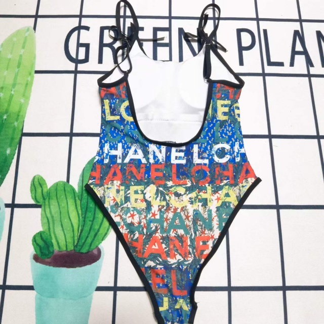 Printed Fashion Sexy Backless One Piece Swimsuit
