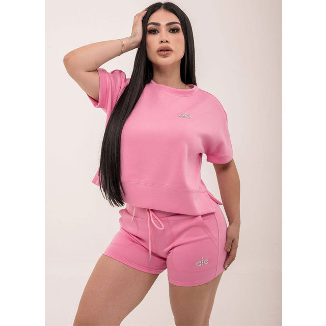 Fashion Short Sleeve Casual Tracksuit Set