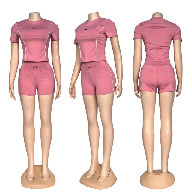 Fashion Embroidery Short Tracksuit Set