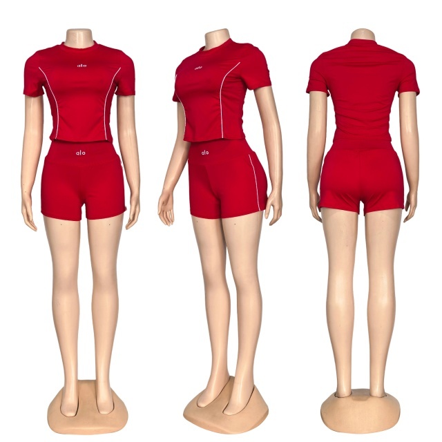 Fashion Embroidery Short Tracksuit Set