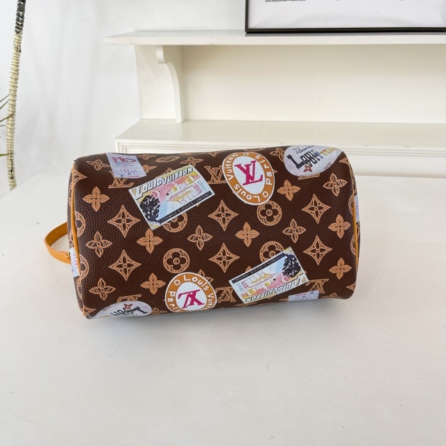 Leather Printed Women Crossbody Boston Bags