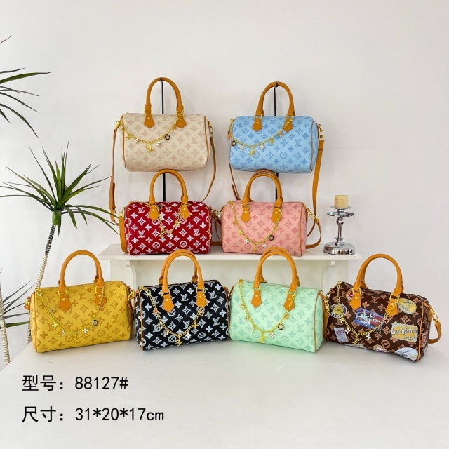 Leather Printed Women Crossbody Boston Bags