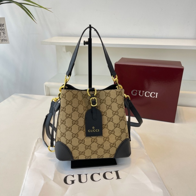 Leather Printed Women Crossbody Bucket Bags