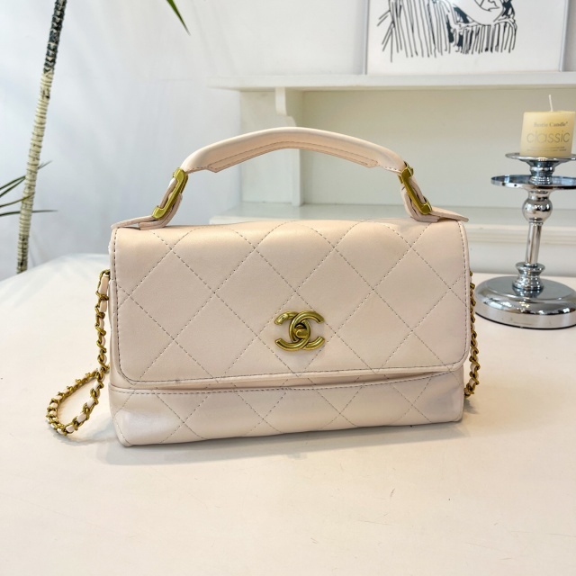 Metal Logo Leather Women Messenger Bags