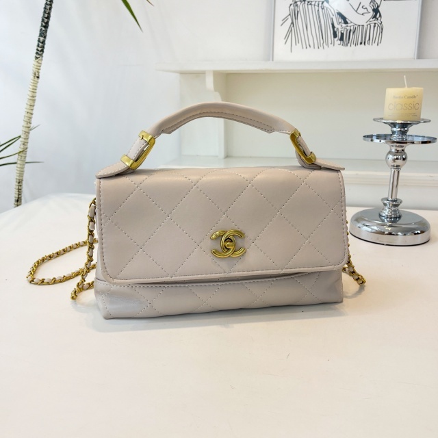 Metal Logo Leather Women Messenger Bags